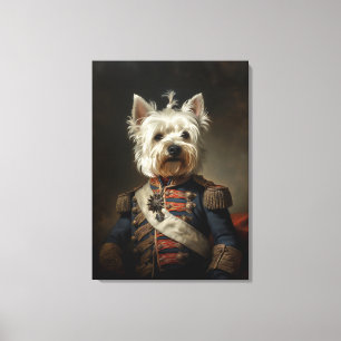 Admiral West Highland Terrier Canvas Afdruk