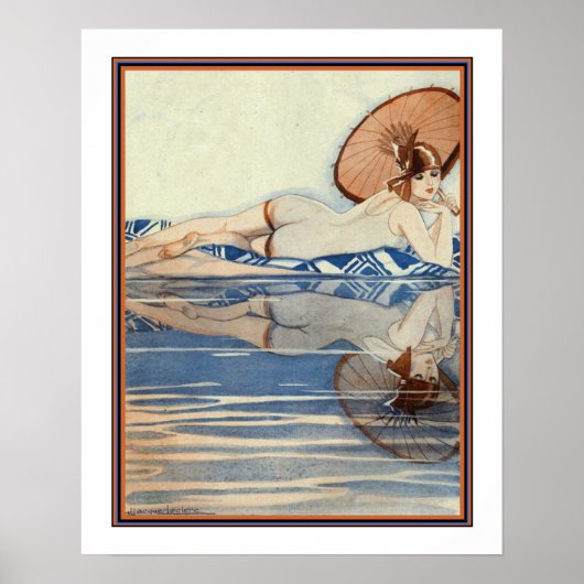 "Admiration" Art Déco Impression par Jacque Decler (Devant)