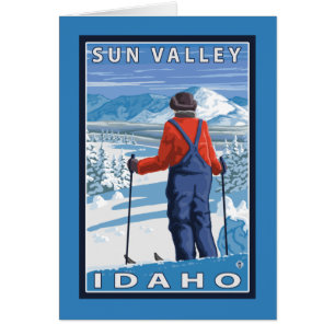Admirer de skieur - Sun Valley, Idaho