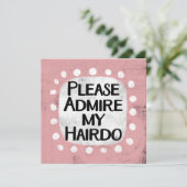 Admirez ma carte de voeux pour cheveux (Debout devant)