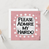 Admirez ma carte de voeux pour cheveux (Devant/Arrière en situation)