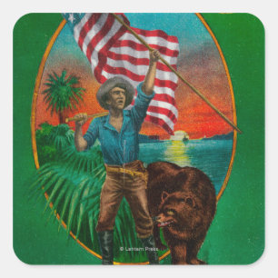 Admission Day Advertisment, State Festival Vierkante Sticker