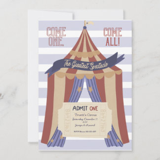 Admit ONE Circus Verjaardagsuitnodiging Kaart