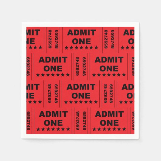 "Admit One" papieren servetten (Voorkant)