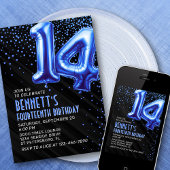 Ado Boy Blue 14th Birthday Invitation