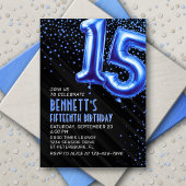 Ado Boy Blue 15th Birthday Invitation