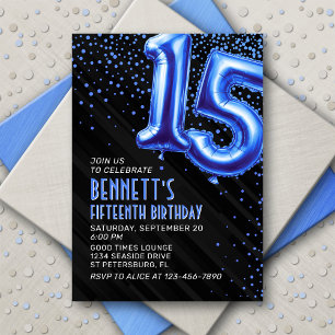 Ado Boy Blue 15th Birthday Invitation