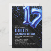 Ado Boy Blue 17th Birthday Invitation (Devant)