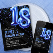 Ado Boy Blue 18e anniversaire Invitation