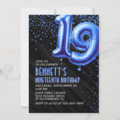 Ado Boy Blue 19e anniversaire Invitation (Devant)