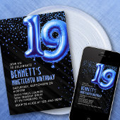Ado Boy Blue 19e anniversaire Invitation