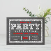 Ado Boy Invitation Anniversaire, Tableau noir, Rou (Debout devant)