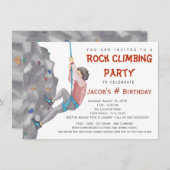 Ado Boy Rock Escalade Anniversaire Invitations (Devant / Derrière)