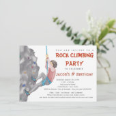 Ado Boy Rock Escalade Anniversaire Invitations (Debout devant)