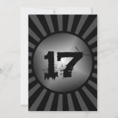 Ado Boys Black and Grey Custom Birthday Invitation (Devant)