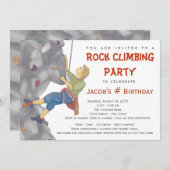 Ado Boys Rock Escalade Anniversaire Invitations (Devant / Derrière)