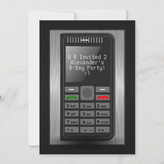 Ado de téléphone portable Silver Invitation de fêt (Devant)