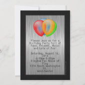 Ado de téléphone portable Silver Invitation de fêt (Dos)