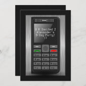 Ado de téléphone portable Silver Invitation de fêt (Devant / Derrière)