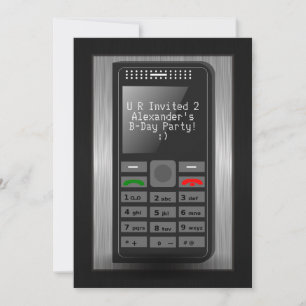 Ado de téléphone portable Silver Invitation de fêt