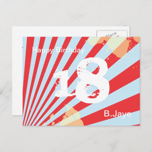 Ado Fête d'anniversaire Invitation/Merci | Carte p (Devant / Derrière)