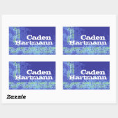 Ado garçons nom de sport bleu foncé ID étiquette a (Feuille)