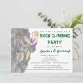 Ado Girl Rock Escalade Anniversaire Invitations (Debout devant)