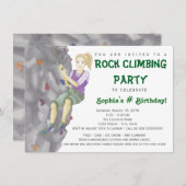 Ado Girl Rock Escalade Anniversaire Invitations (Devant / Derrière)