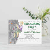 Ado Girl Rock Escalade Anniversaire Invitations (Debout devant)