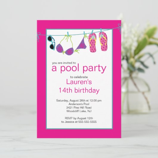 Ado Pool Invitation Flip Flops Closed (Debout devant)