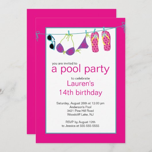 Ado Pool Invitation Flip Flops Closed (Devant / Derrière)