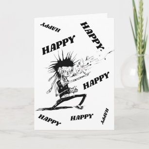 Ado Zombie Carte de voeux d'anniversaire