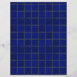 Adobe Cobalt Blue Tegels Craft Paper