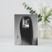 Adobe Doorway Architecture Black & White-foto Briefkaart (Staand voorkant)