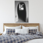 Adobe Doorway Architecture Black & White-foto Canvas Afdruk (Insitu (Slaapkamer))
