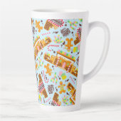 Adobe Gingerbrood House met gomdruppels Latte Mok (Rechts)