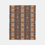 Adobe Grey Brown Tribal Patroon (Zuidwest-ontwerp) Fleece Deken (Voorkant)