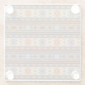 Adobe Grey Brown Tribal Patroon (Zuidwest-ontwerp) Glazen Onderzetter (Achterkant)
