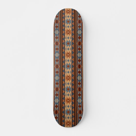 Adobe Grey Brown Tribal Patroon (Zuidwest-ontwerp) Skateboard (Voorkant)