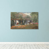 Adobe (Oudste Huis in Palm Springs) Canvas Afdruk (Insitu (Houten vloer))