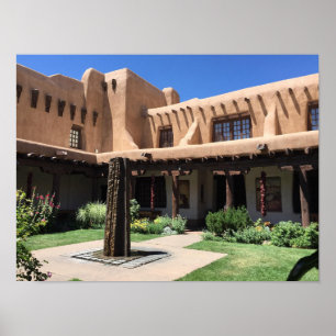 Adobe Vigas La Fonda Hotel Santa Fe NM Poster