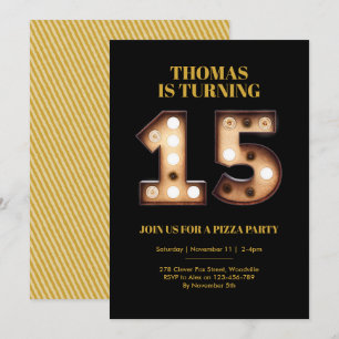 Adolescent 15e anniversaire invitation