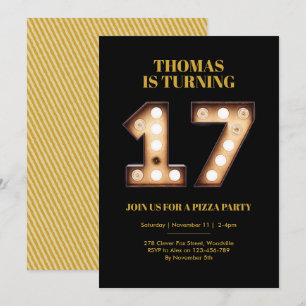 Adolescent 17e anniversaire invitation