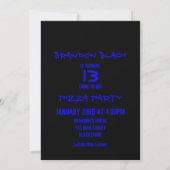 Adolescent Boy Black Party Invitations (Dos)