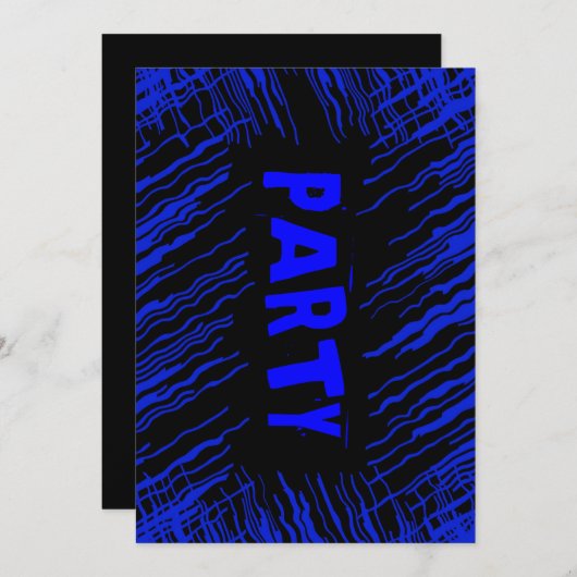 Adolescent Boy Black Party Invitations (Devant / Derrière)