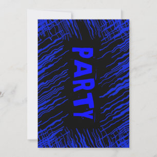 Adolescent Boy Black Party Invitations