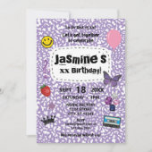 Adolescent Dream Anniversaire Invitation Lavender (Devant)