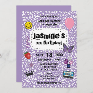 Adolescent Dream Anniversaire Invitation Lavender