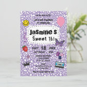 Adolescent Dream Sweet 16 Anniversaire Invitation (Debout devant)