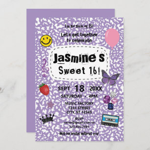 Adolescent Dream Sweet 16 Anniversaire Invitation